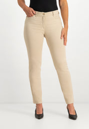 Kora Coloured Straight Broek | Stone