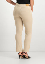 Kora Coloured Straight Broek | Stone