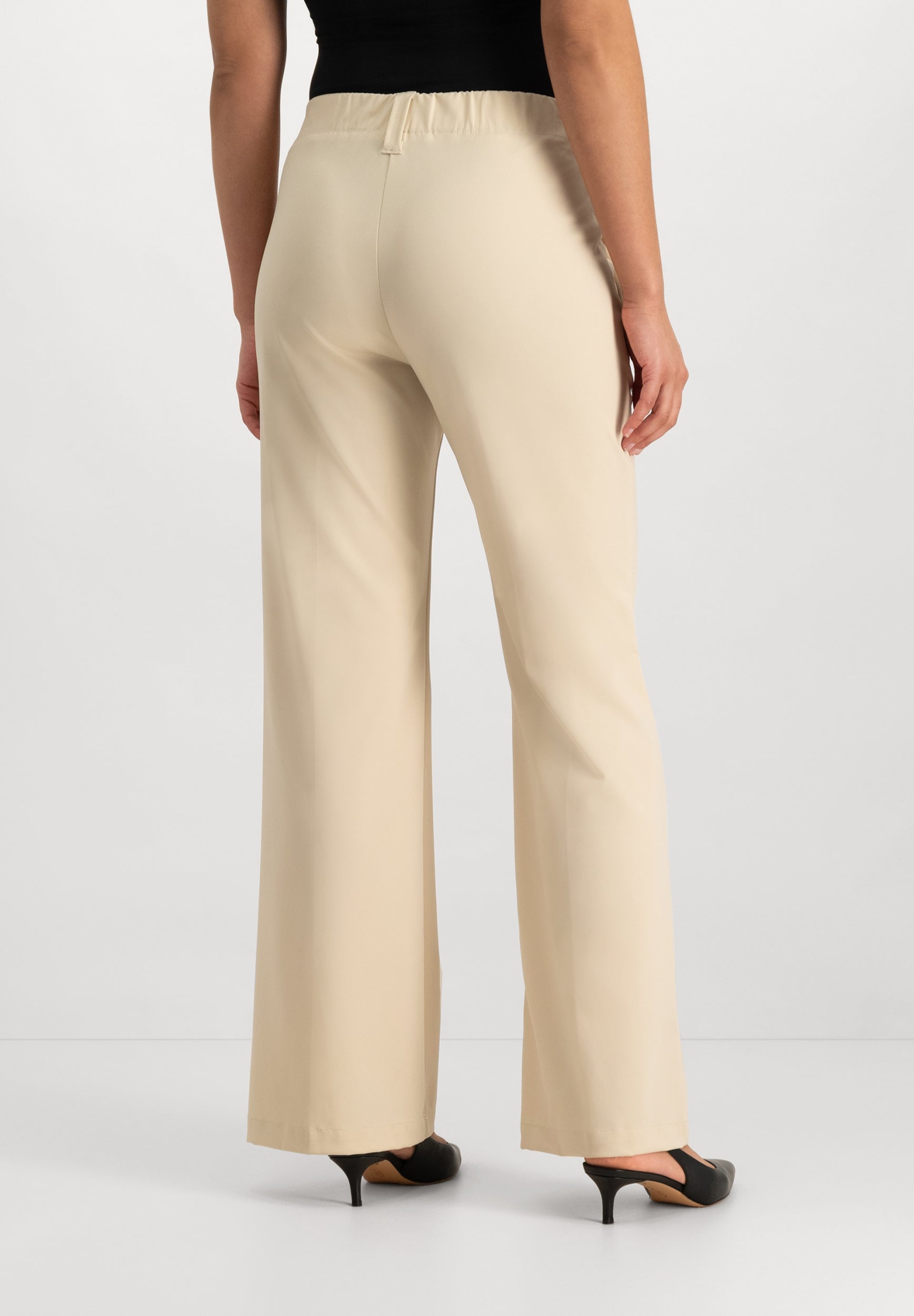 Jessie Wide Leg Broek | Light Beige