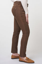 Twigie Coloured Shape-On Straight Jeans | Nougat