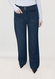 Coco Relaxed Flared Jeans | Authentic Blue